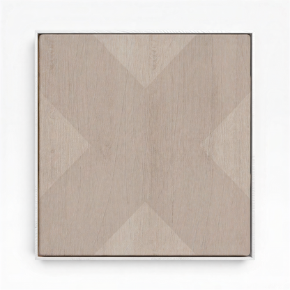 Geo X in Driftwood by DSCVR Art Framed Canvas Wall Art