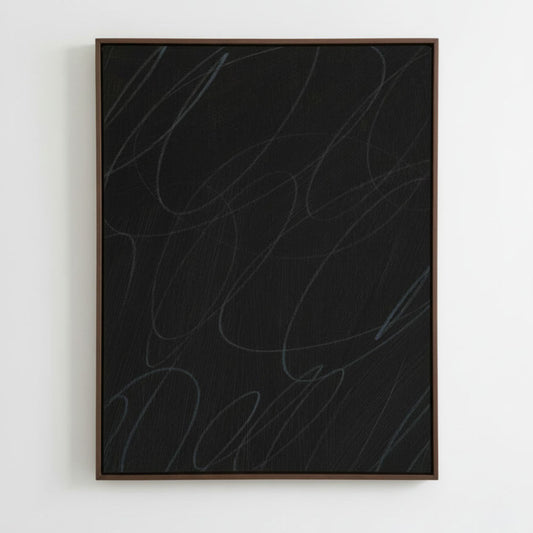 Gestural Marks in Charcoal by DSCVR Art Framed Canvas Wall Art