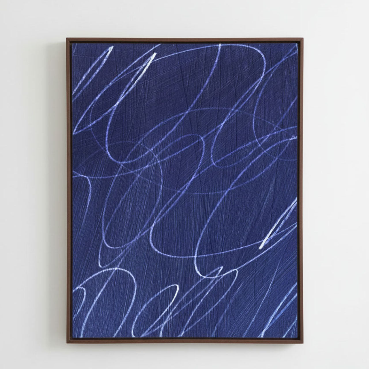 Gestural Marks in Marine by DSCVR Art Framed Canvas Wall Art