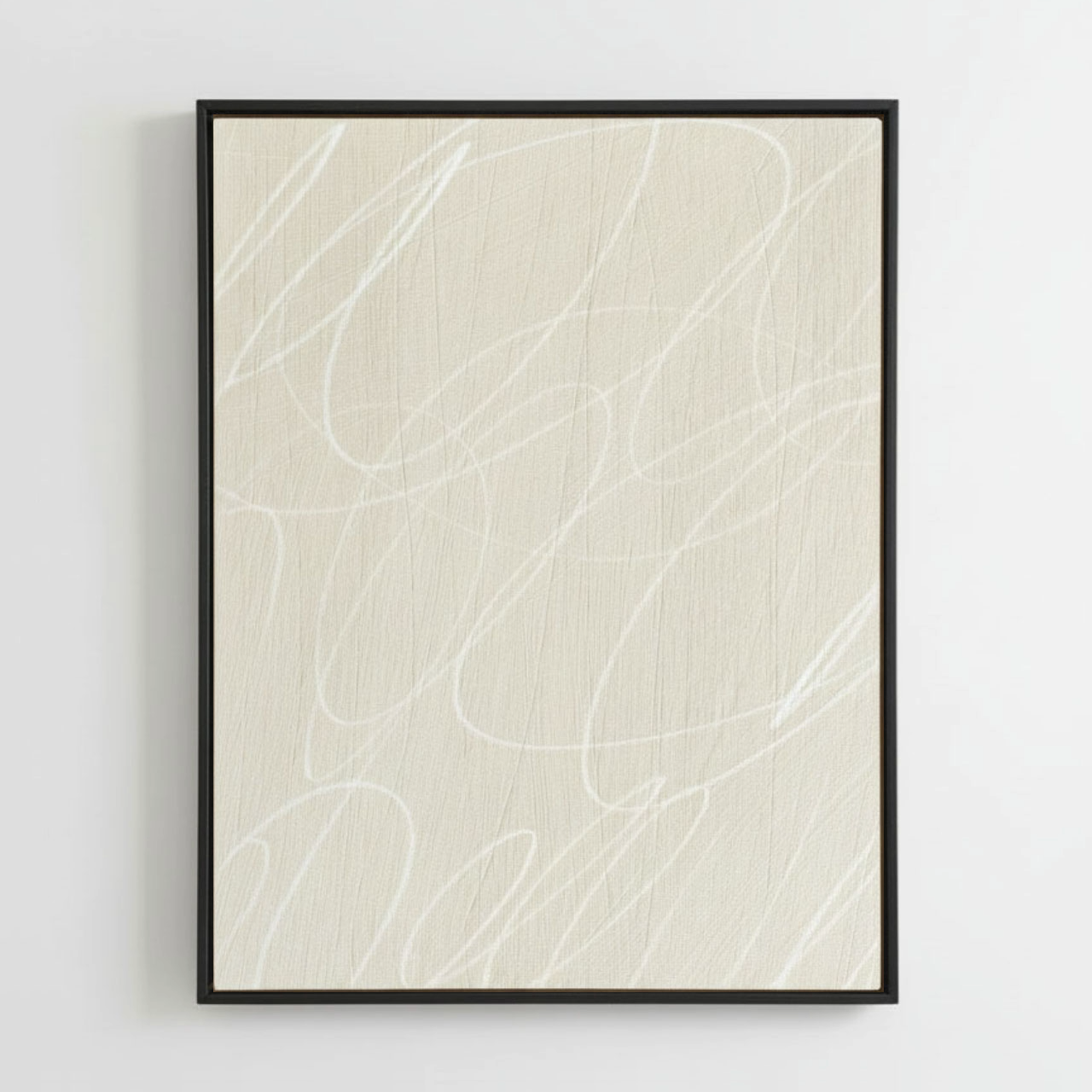 Gestural Marks in Linen by DSCVR Art Framed Canvas Wall Art