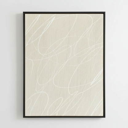 Gestural Marks in Linen by DSCVR Art Framed Canvas Wall Art