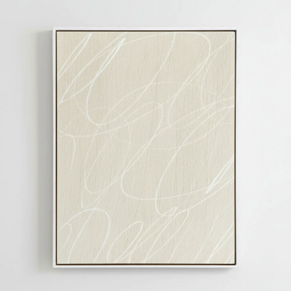 Gestural Marks in Linen by DSCVR Art Framed Canvas Wall Art