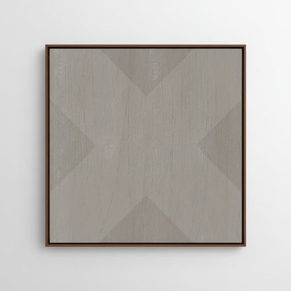 Geo X in Stone by DSCVR Art Framed Canvas Wall Art