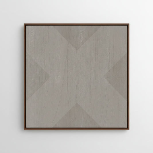 Geo X in Stone by DSCVR Art Framed Canvas Wall Art