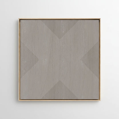 Geo X in Stone by DSCVR Art Framed Canvas Wall Art