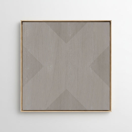 Geo X in Stone by DSCVR Art Framed Canvas Wall Art