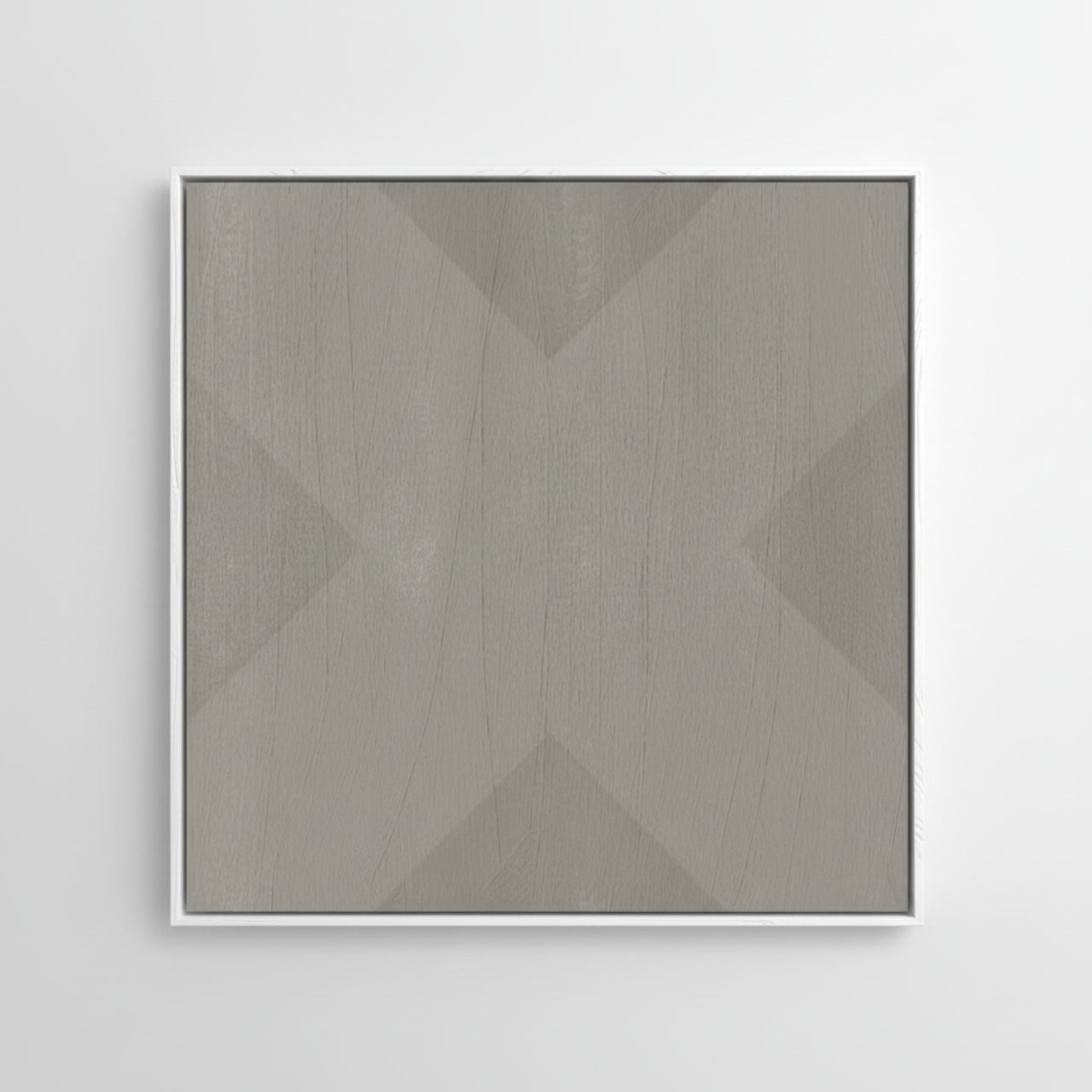 Geo X in Stone by DSCVR Art Framed Canvas Wall Art