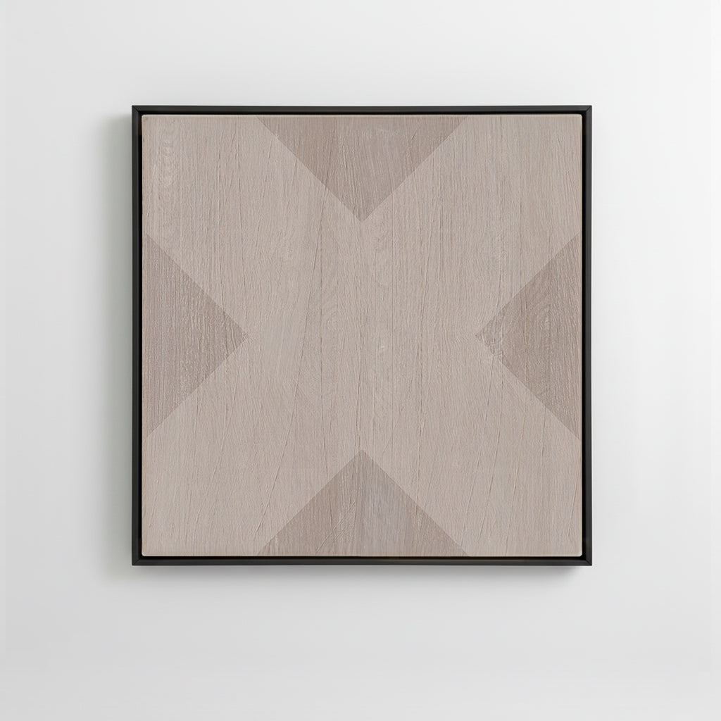 Geo X in Clay by DSCVR Art Framed Canvas Wall Art