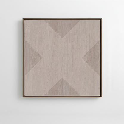 Geo X in Clay by DSCVR Art Framed Canvas Wall Art