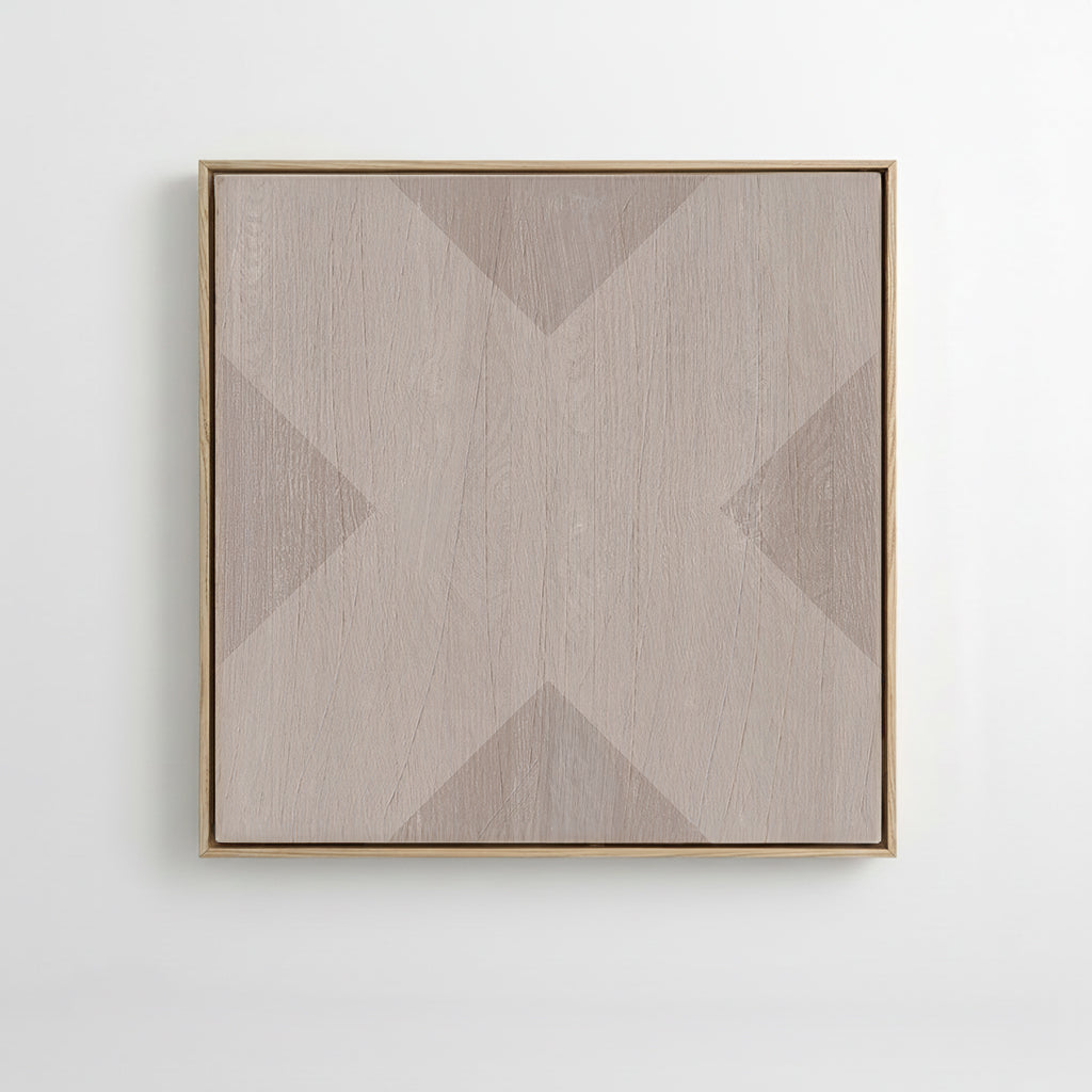 Geo X in Clay by DSCVR Art Framed Canvas Wall Art