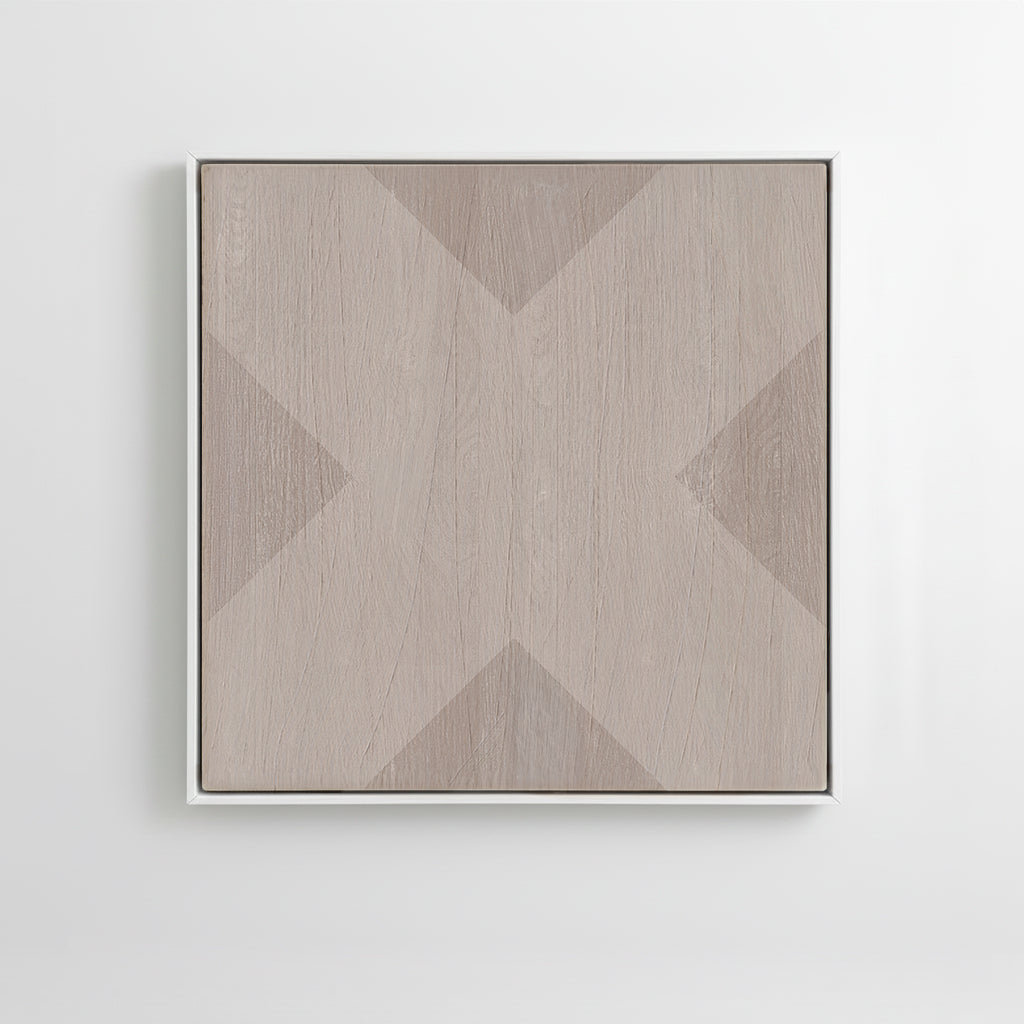 Geo X in Clay by DSCVR Art Framed Canvas Wall Art