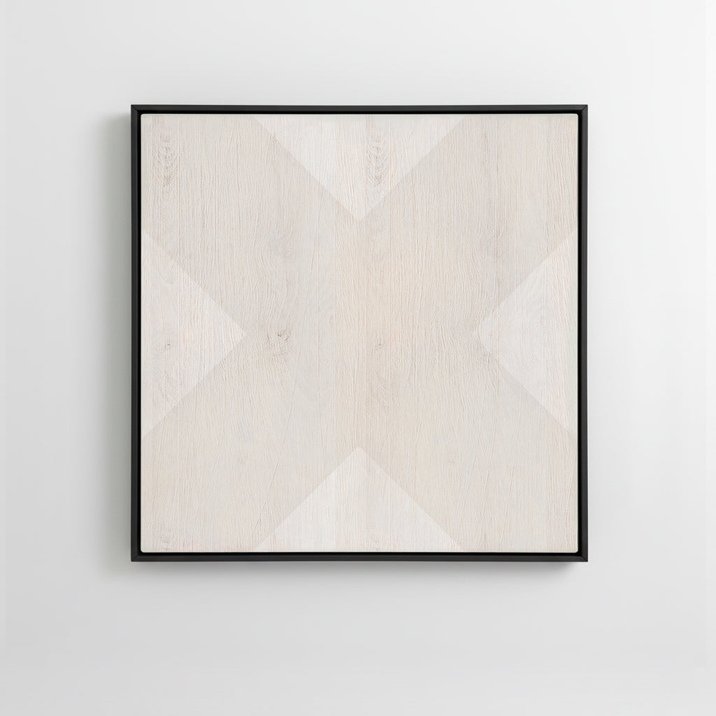 Geo X in Whitewash by DSCVR Art Framed Canvas Wall Art