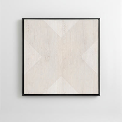 Geo X in Whitewash by DSCVR Art Framed Canvas Wall Art