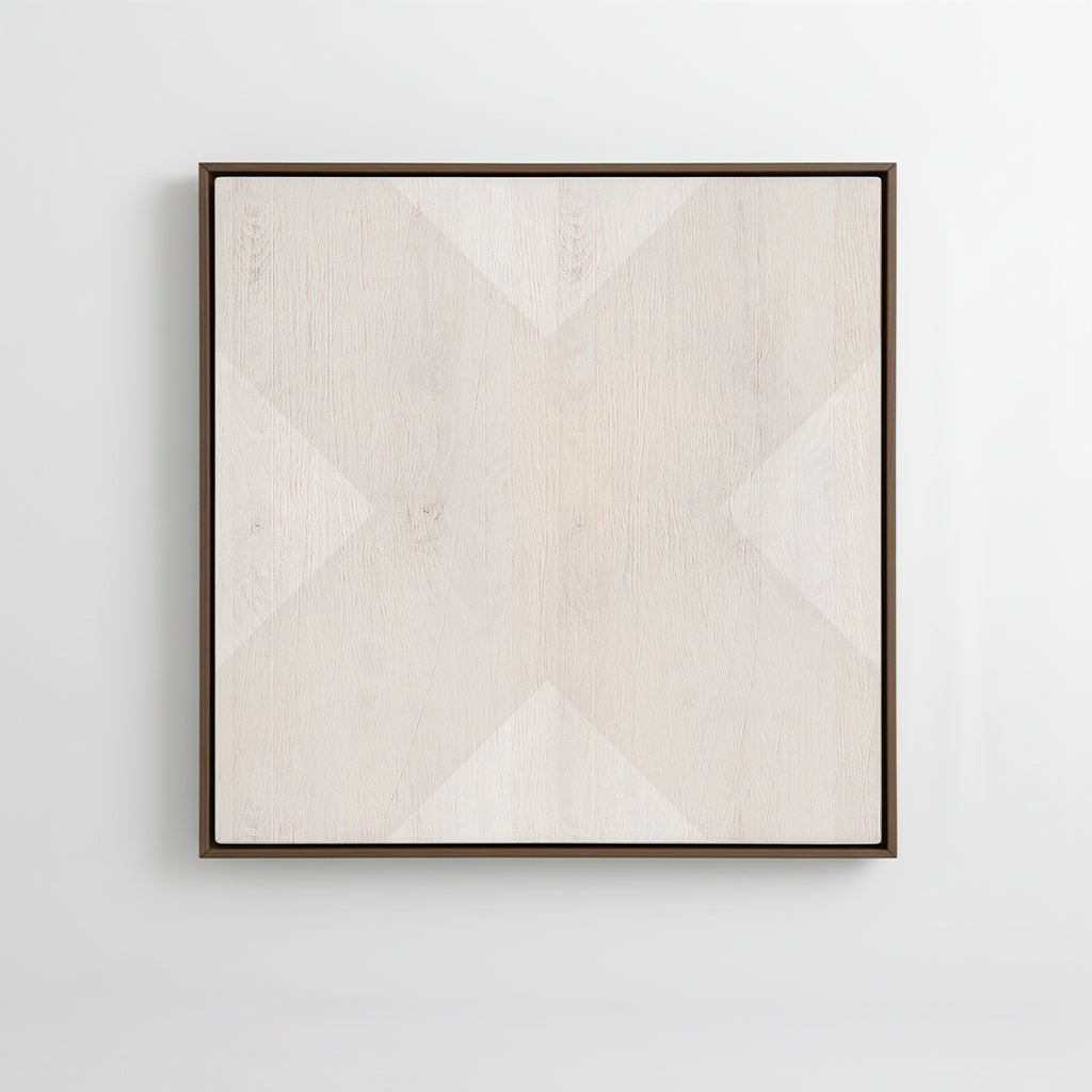 Geo X in Whitewash by DSCVR Art Framed Canvas Wall Art