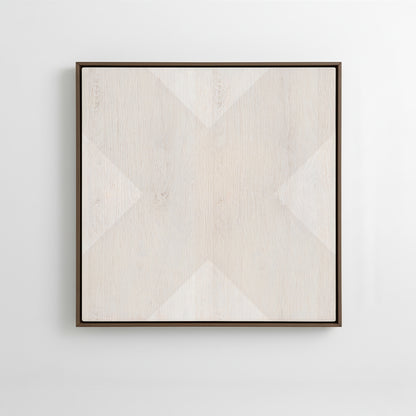 Geo X in Whitewash by DSCVR Art Framed Canvas Wall Art