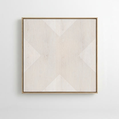 Geo X in Whitewash by DSCVR Art Framed Canvas Wall Art