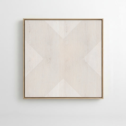 Geo X in Whitewash by DSCVR Art Framed Canvas Wall Art