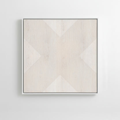 Geo X in Whitewash by DSCVR Art Framed Canvas Wall Art