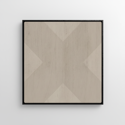 Geo X in Driftwood by DSCVR Art Framed Canvas Wall Art