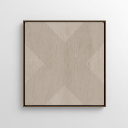 Geo X in Driftwood by DSCVR Art Framed Canvas Wall Art