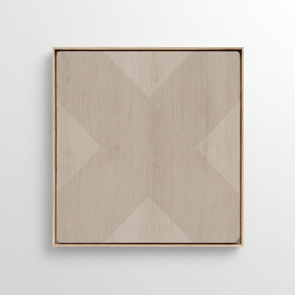 Geo X in Driftwood by DSCVR Art Framed Canvas Wall Art