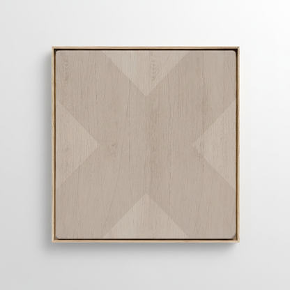 Geo X in Driftwood by DSCVR Art Framed Canvas Wall Art