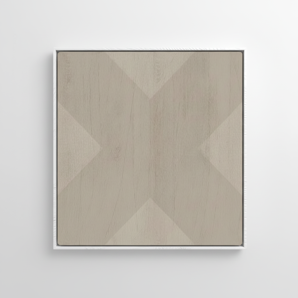 Geo X in Driftwood by DSCVR Art Framed Canvas Wall Art