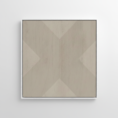 Geo X in Driftwood by DSCVR Art Framed Canvas Wall Art