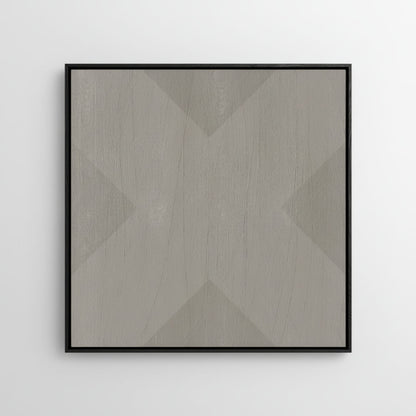 Geo X in Stone by DSCVR Art Framed Canvas Wall Art